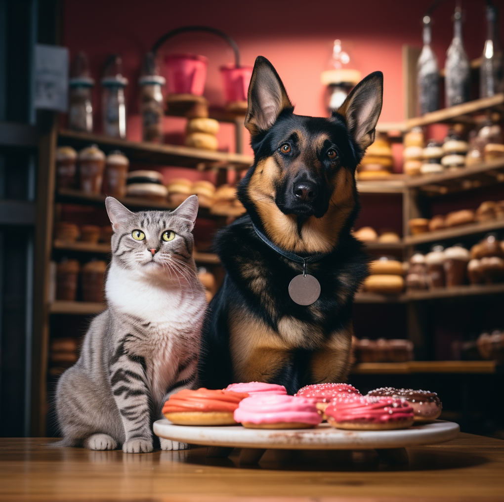 Donut Lady Colonel and Mia in the Donut Shop