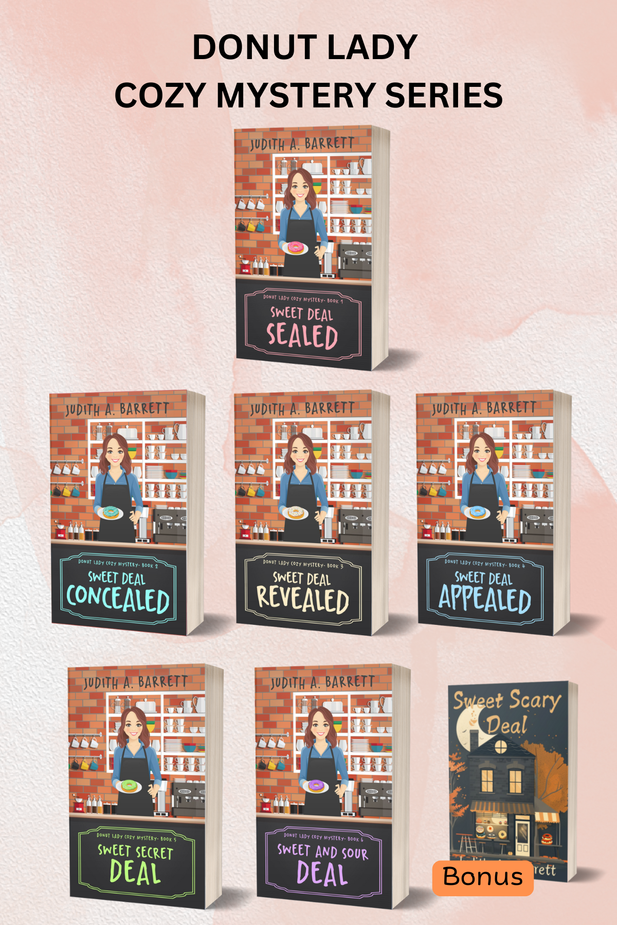 Donut Lady Cozy Mysteries Complete set paperbacks with bonus