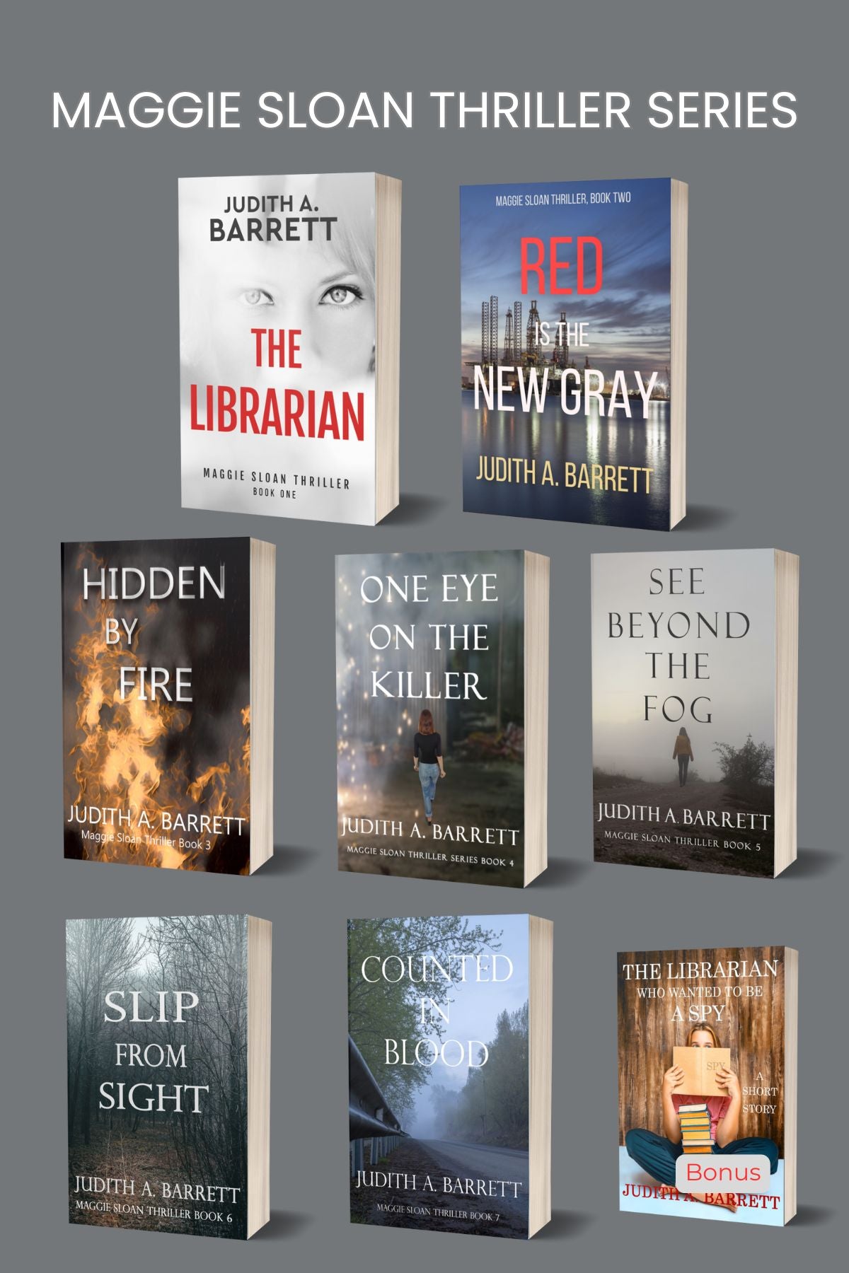 Complete Series of Maggie Sloan Thriller paperbacks plus a bonus book