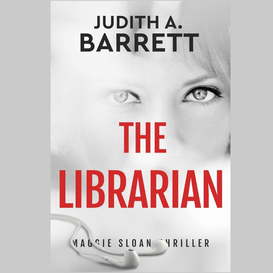 Book cover of 'The Librarian' by Judith A. Barrett with a close-up of a woman's face.