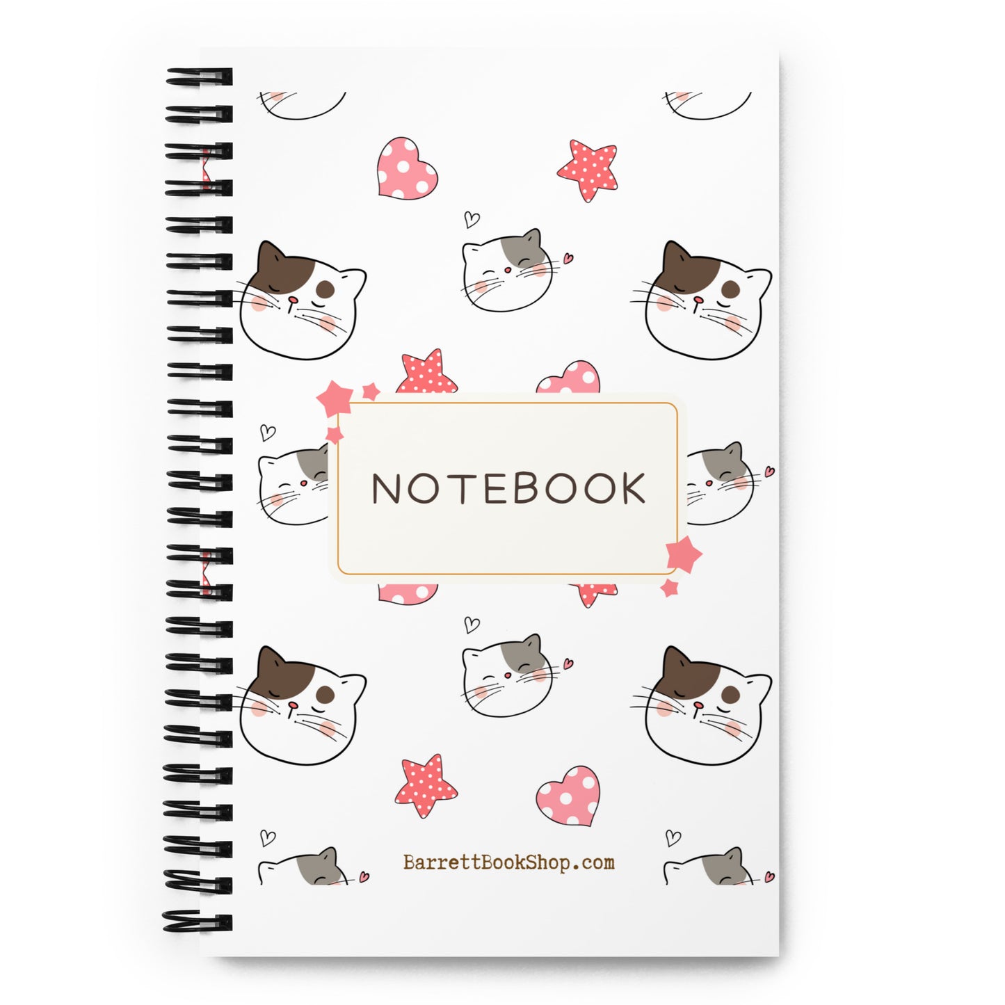 spiral notebook cats white front cover5.5x8.5